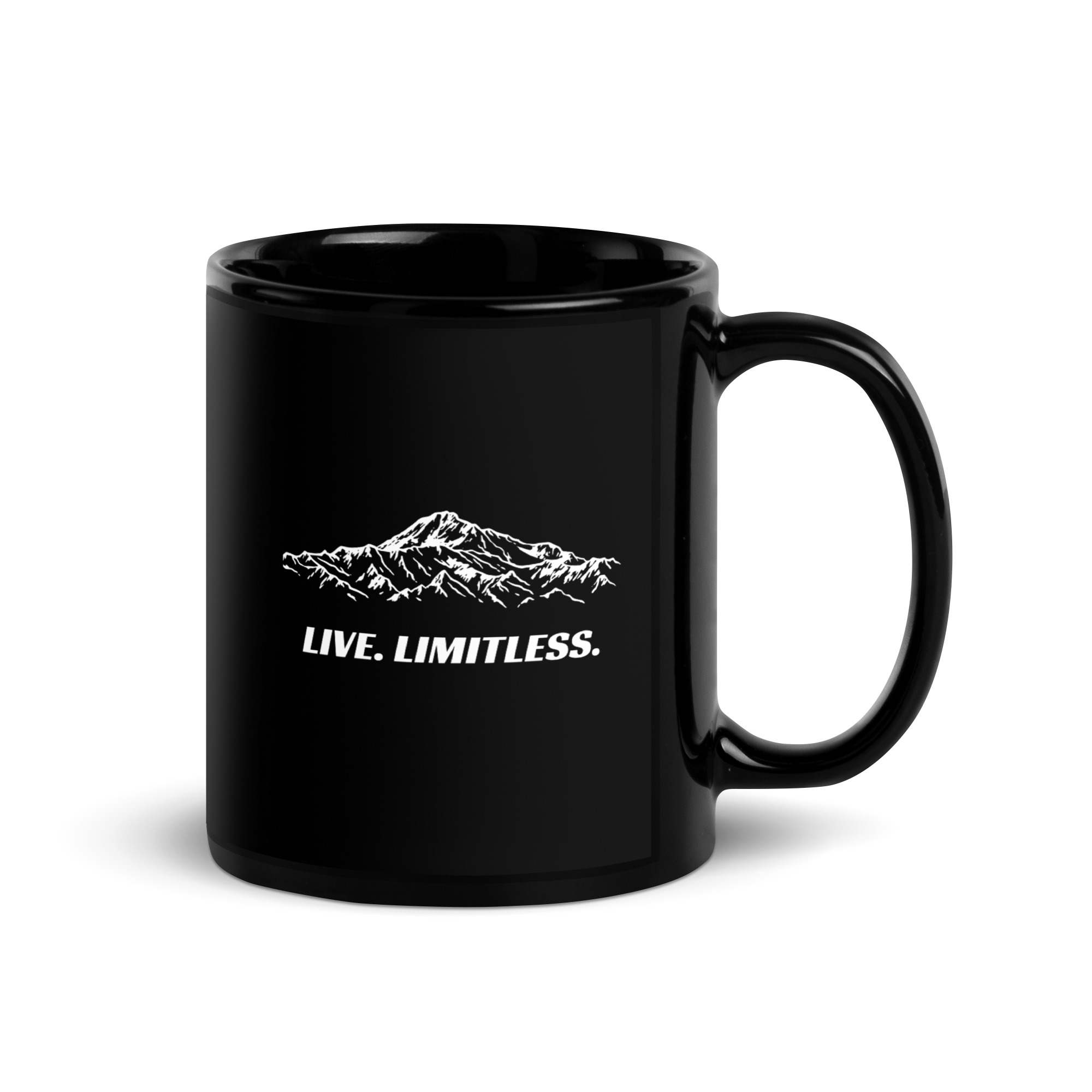 [3B Outpost] Denali | Live Limitless – Black Glossy Mug