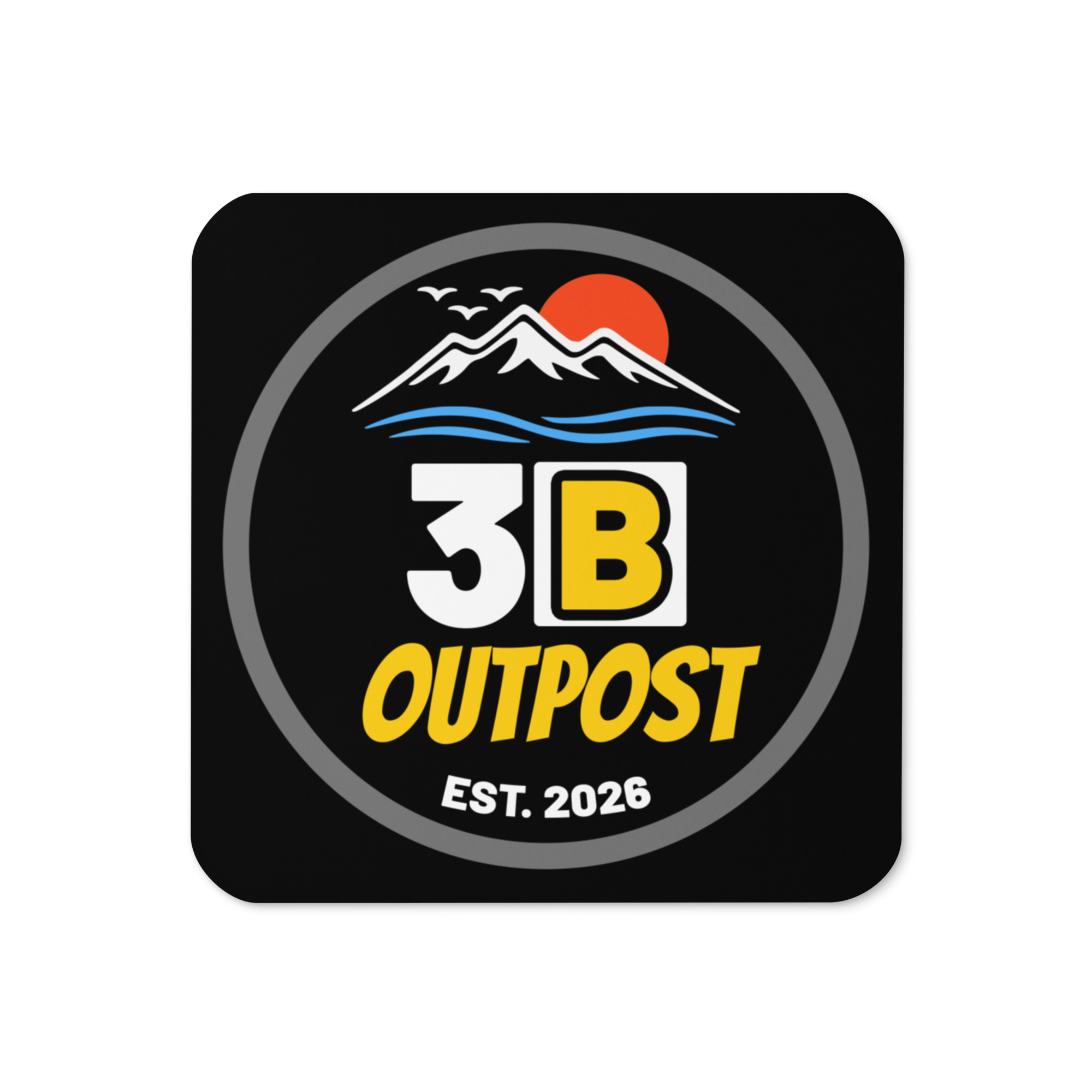 [3B Outpost] Logo - Cork-back Coaster